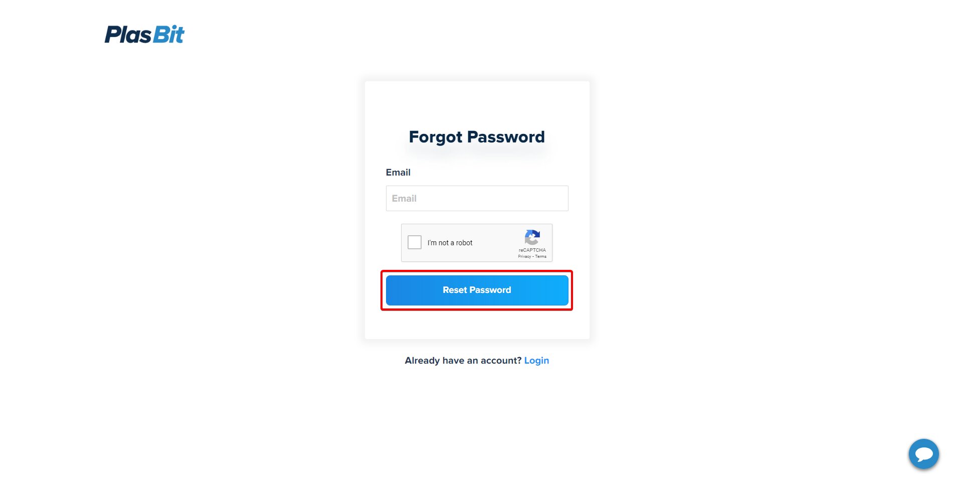 Reset the password