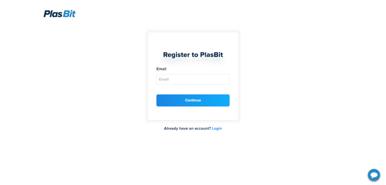 PlasBit Email Registration